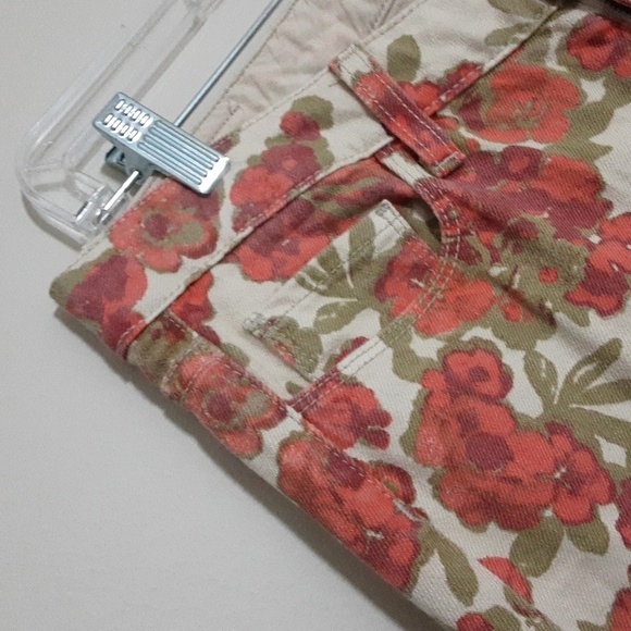 Paige Floral Skyline Ankle PEG Women's Jeans Women 27 Y2k Casual Beach Vacation - Picture 4 of 9